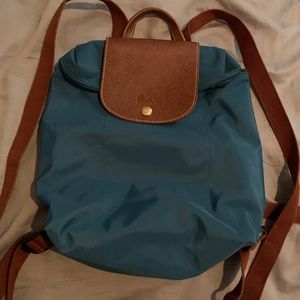 Longchamp Blue Backpack Tote Shoulder Bag